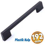 Plastik Kulp Köprü Mobilya Mutfak Dolabı Çekmece Dolap Kulpları Kapak Kulpu Kulbu Siyah 192 mm - 1