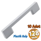 Köprü 128 Mm (SERT PLASTİK) Beyaz Mobilya Mutfak Dolabı Çekmece Dolap Kulpu Kulbu Kulpları 10 Adet - 7