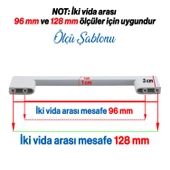 Köprü 96 Mm (SERT PLASTİK) Beyaz Mobilya Mutfak Dolabı Çekmece Dolap Kulpu Kulbu Kulpları 10 Adet - 2