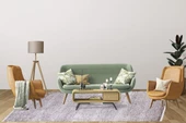 Modern Krem Dijital Baskı Hipoalerjenik Kaymaz Taban Halı Yolluk - 4