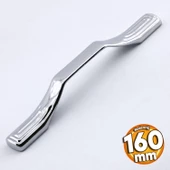Kesit Kulp Mobilya Mutfak Dolabı Çekmece Dolap Kulpları Kapak Kulpu Kulbu Krom Renk 160 mm Metal thumbnail 1