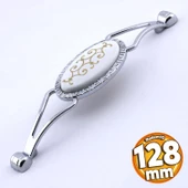 Seçil Kulp Mobilya Mutfak Dolabı Çekmece Dolap Kulpları Kapak Kulpu Kulbu Krom Renk 128 mm Metal thumbnail 1