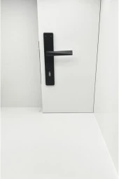 Piramit Siyah Lüx Kare Aynalı Oda Kapı Kolu 1 Takım thumbnail 2