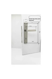 Piramit Siyah Lüx Kare Aynalı Oda Kapı Kolu 1 Takım thumbnail 5