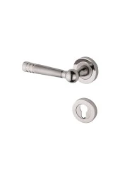 Osmanlı Rozetli Nikel Saten Çelik Kapı Kolu Yale Sol Basar Tek Yön thumbnail 1