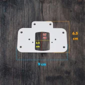 Beyaz Renk Dolap Kapak Taş Tas Menteşe Tamir Sacı 8 Adet Pratik Onarım Kiti Yuva Tablası 6,5x9 - 2