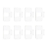 Beyaz Renk Dolap Kapak Taş Tas Menteşe Tamir Sacı 8 Adet Pratik Onarım Kiti Yuva Tablası 6,5x9 - 6