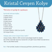 Bordo Cevşen Kolye (Kristal, Damla) - 3