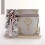 Seccade + Tesbih + Kuran Hediye Seti (Hafız Boy, Yeni Cilt, Gri) thumbnail 1