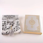 Seccade + Tesbih + Kuran Hediye Seti (Hafız Boy, Yeni Cilt, Gri) thumbnail 2