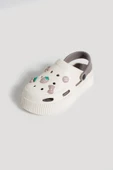 Pembe Potin Yüksek Taban Jibbitzli Eva Comfort Kadın Sandalet DNZ224-24Krem Vizon - 5