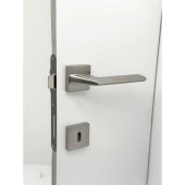 Anka İnox Zamak Saten Kare Rozetli Oda Kapı Kolu Koldoor 1 Takım thumbnail 1