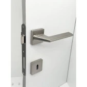 Anka İnox Zamak Saten Kare Rozetli Oda Kapı Kolu Koldoor 1 Takım thumbnail 3