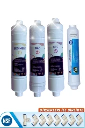 Kapalı Kasa 12 Inç Su Arıtma Cihazı Filtresi Inline 4 Aşamalı Nsf Onaylı SET - 1