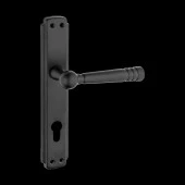 Osmanlı Lüx Mat Siyah Aynalı Daire Çelik Kapı Kolu 1 Takım Daire Giriş Kapı Kolu thumbnail 2