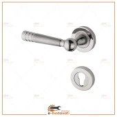 Osmanlı Nikel Saten Rozetli Daire Çelik Kapı Kolu Rozetli 1 Takım thumbnail 3