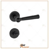 Mat Siyah Rozetli Wc Banyo Kapı Kolu Osmanlı Rozetli Banyo Kapı Kolu 2 Takım thumbnail 2