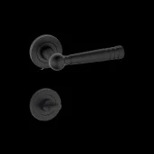 Mat Siyah Rozetli Wc Banyo Kapı Kolu Osmanlı Rozetli Banyo Kapı Kolu 2 Takım thumbnail 3