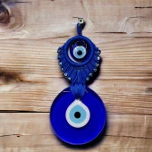 Makrome Örgülü İki Nazar Boncuklu Duvar Süsü thumbnail 3