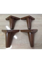 Kaliteli Sağlam Şık Lüks Koltuk Kanepe Dolap Mobilya Ayak Sena Model 12 Cm Ceviz Renk 4 Adet thumbnail 1