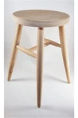 Anatolia Project Ahşap Yuvarlak Tabure Ham Ahşap 45 Cm - 2