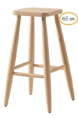 EHM Ahşap Mobilya Dekorasyon Ahşap Kare Bar Tabure Sandalye 65 Cm - 1