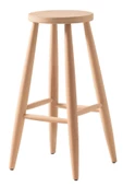 EHM Ahşap Mobilya Dekorasyon Clk Ahşap Yuvarlak Bar Tabure Sandalye 65 Cm - 2