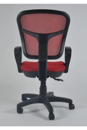 Haraketli Ofis Büro Çalışma Koltuğu Sandalyesi Kırmızı - 2