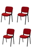 Arj I Office Furniture & Desing Mavi Ofis Büro Bekleme Misafir Form Koltuğu Sandalyesi 4lü 013 - 1
