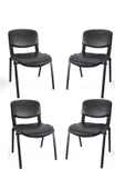 Arj I Office Furniture & Desing Siyah Ofis Büro Bekleme Misafir Form Koltuğu Sandalyesi 4lü 009 - 1