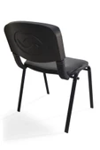 Arj I Office Furniture & Desing Siyah Ofis Büro Bekleme Misafir Form Koltuğu Sandalyesi 4lü 009 - 3