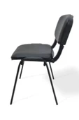 Arj Office Furniture Desing Siyah Ofis Büro Bekleme Misafir Form Koltuğu Sandalyesi 2li - 3