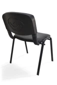 Arj Office Furniture Desing Siyah Ofis Büro Bekleme Misafir Form Koltuğu Sandalyesi 2li - 2