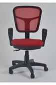 CLK Haraketli Ofis Büro Çalışma Koltuğu Sandalyesi Kırmızı - 3