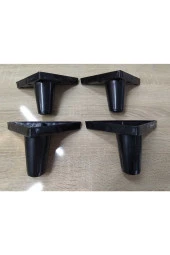 Kaliteli Sağlam Şık Lüks Koltuk Kanepe Dolap Mobilya Ayak Sena Model 12 Cm Siyah Renk 4 Adet thumbnail 2