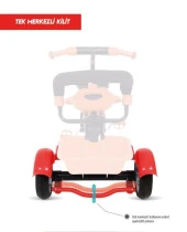 Rival Rv502 Nitro PLUS 3 Tekerli Çocuk Bisikleti Eva Dolgu, Patlamaz Ses yapmaz Çocuk Bisikleti Kırmızı thumbnail 6