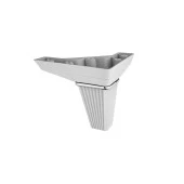 Mobilya Ayağı Kirli Beyaz Koltuk Kanepe Baza Chester Oturma Grubu Ayağı 1 Adet Robot Süpürge Uygun thumbnail 1