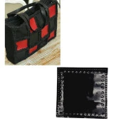 Angel Çanta Aksesuar 10x10 cm Kare Rugan Deri Siyah Renk 1 Adet thumbnail 1