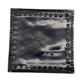 Angel Çanta Aksesuar 10x10 cm Kare Rugan Deri Siyah Renk 1 Adet thumbnail 3