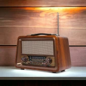 Nostalji Radyo Bluetooth USB Destekli Büyük Boy ve Güçlü Ses - 2