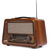 Nostalji Radyo Bluetooth USB Destekli Büyük Boy ve Güçlü Ses - 5