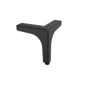 Siyah Metal Mobilya Dolap Koltuk Tv Ünitesi Ayakları 12,5 Cm 1 Adet Robot Süpürgeye Uygun thumbnail 1