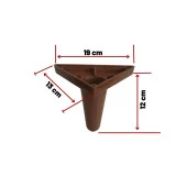 Bella Lükens Ayak Mobilya Koltuk Çekyat Ayağı 12 cm Ceviz Kanepe Baza 1 Adet - 4