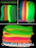 eagenset Fosforlu Karanlıkta Parlayan, Mavi Glow Luminous in Dark Ultraviyole (UV) Neon 1 Adet Poşet Çapari Simi - 4