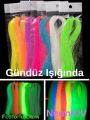 eagenset Fosforlu Karanlıkta Parlayan, Sarı Glow Luminous in Dark Ultraviyole (UV) Neon 1 Adet Poşet Çapari Simi - 6