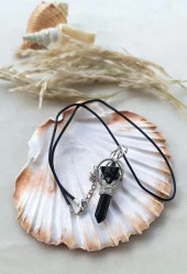 Kolye Çakra Doğal oniks Taşı Çivi Kolye sarkaç Takı Bijuteri Aksesuar - 2