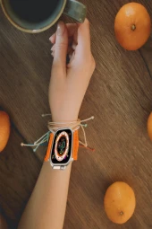 Apple Watch 7 45mm Uyumlu Fuchsia DRK-99 Hasır Kordon thumbnail 4