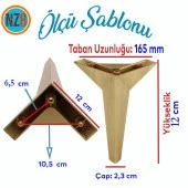 Mobilya Kanepe Çekyat Sehpa TV Ünitesi Baza Koltuk Ayağı Çekyat Renk Sarı Altın Eskitme 12 cm Ayak thumbnail 2