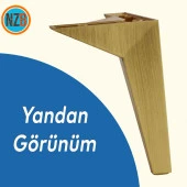 Mobilya Kanepe Çekyat Sehpa TV Ünitesi Baza Koltuk Ayağı Çekyat Renk Sarı Altın Eskitme 12 cm Ayak thumbnail 6