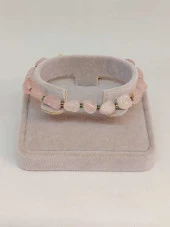 Pembe Kuvars Taşı Tasarım Bileklik (47116) thumbnail 3